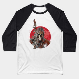 Grinning Knight Skull Baseball T-Shirt